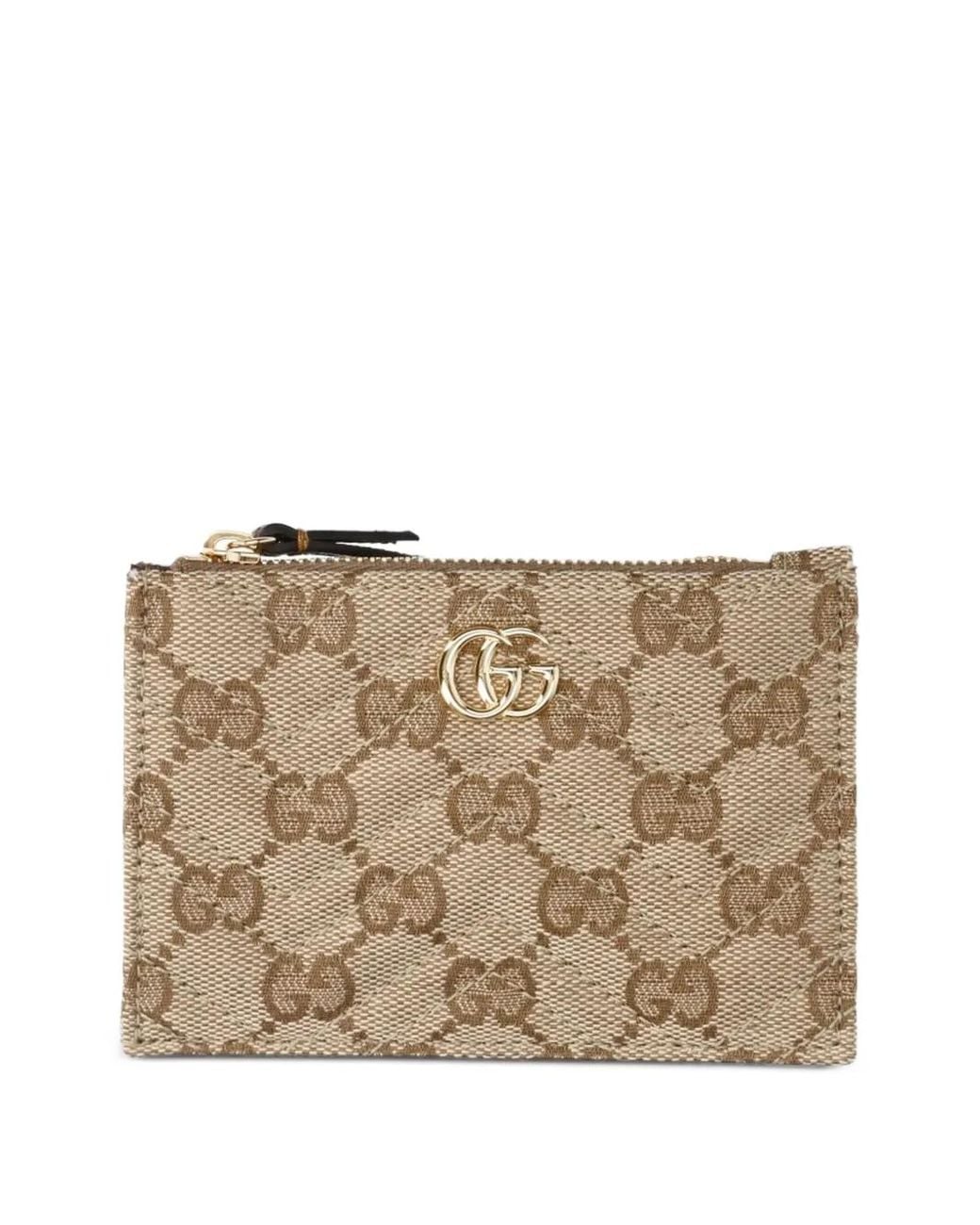 Gucci Natural Gg Marmont Monogram Key Pouch