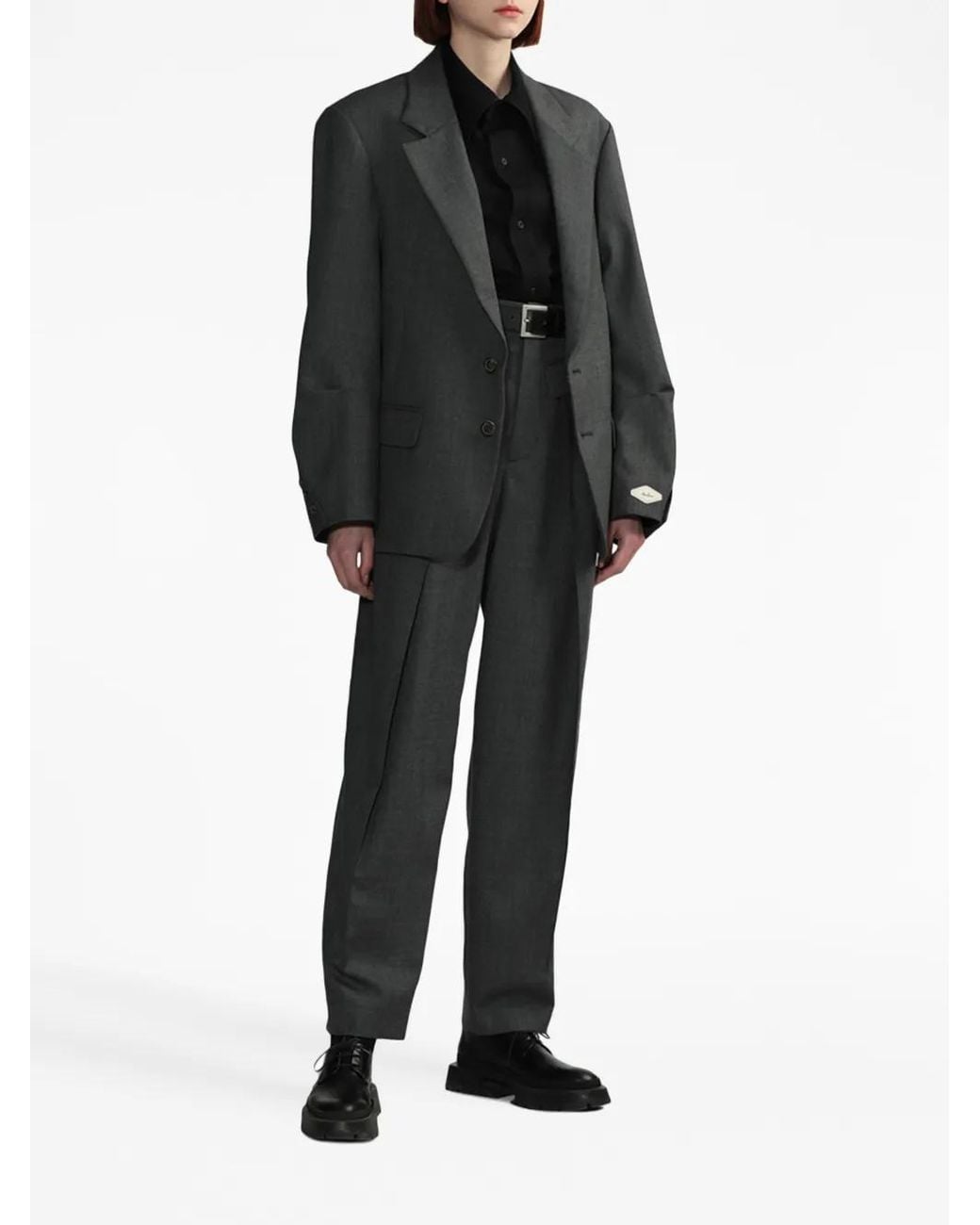 Adererror Gray Fran Wool Tailored Trousers