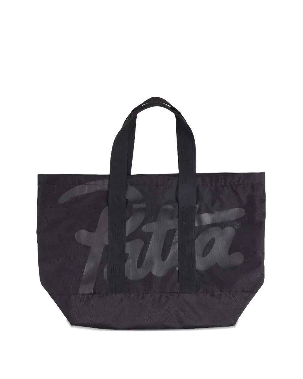 PATTA Black Logo-Print Tote Bag for men