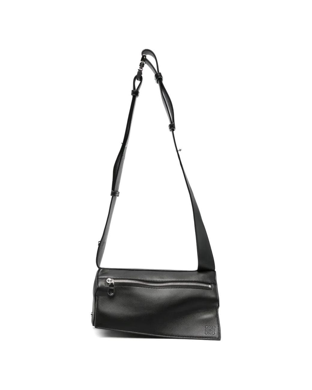 Loewe White Puzzle Fratherlight Leather Sling Bag for men