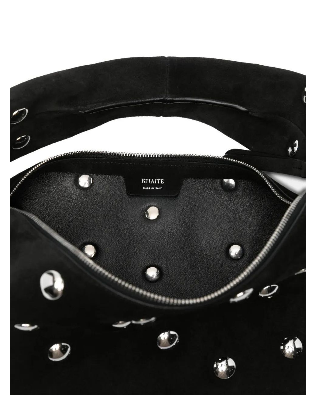 Khaite Black Medium Olivia Hobo Studded Tote Bag
