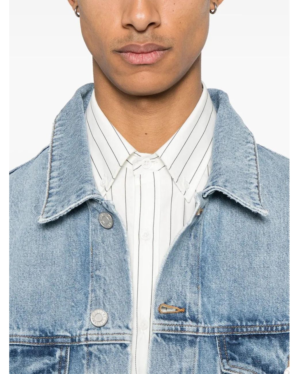 Agolde Blue Light Front Button Fastening Stefano Jacket for men