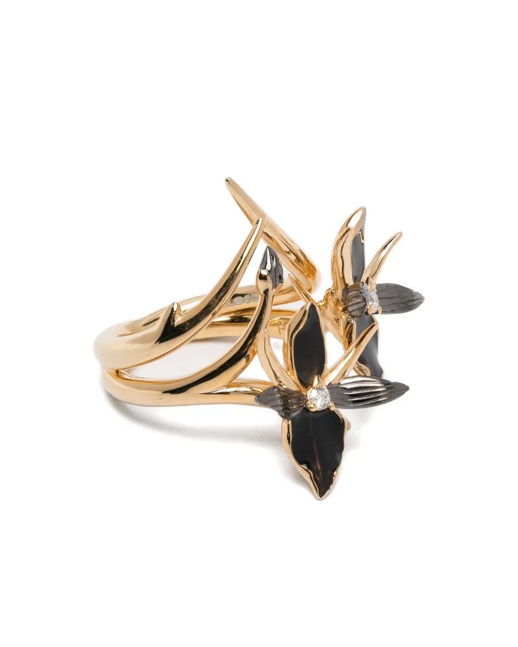 Shaun Leane Metallic Flower Diamond Ring