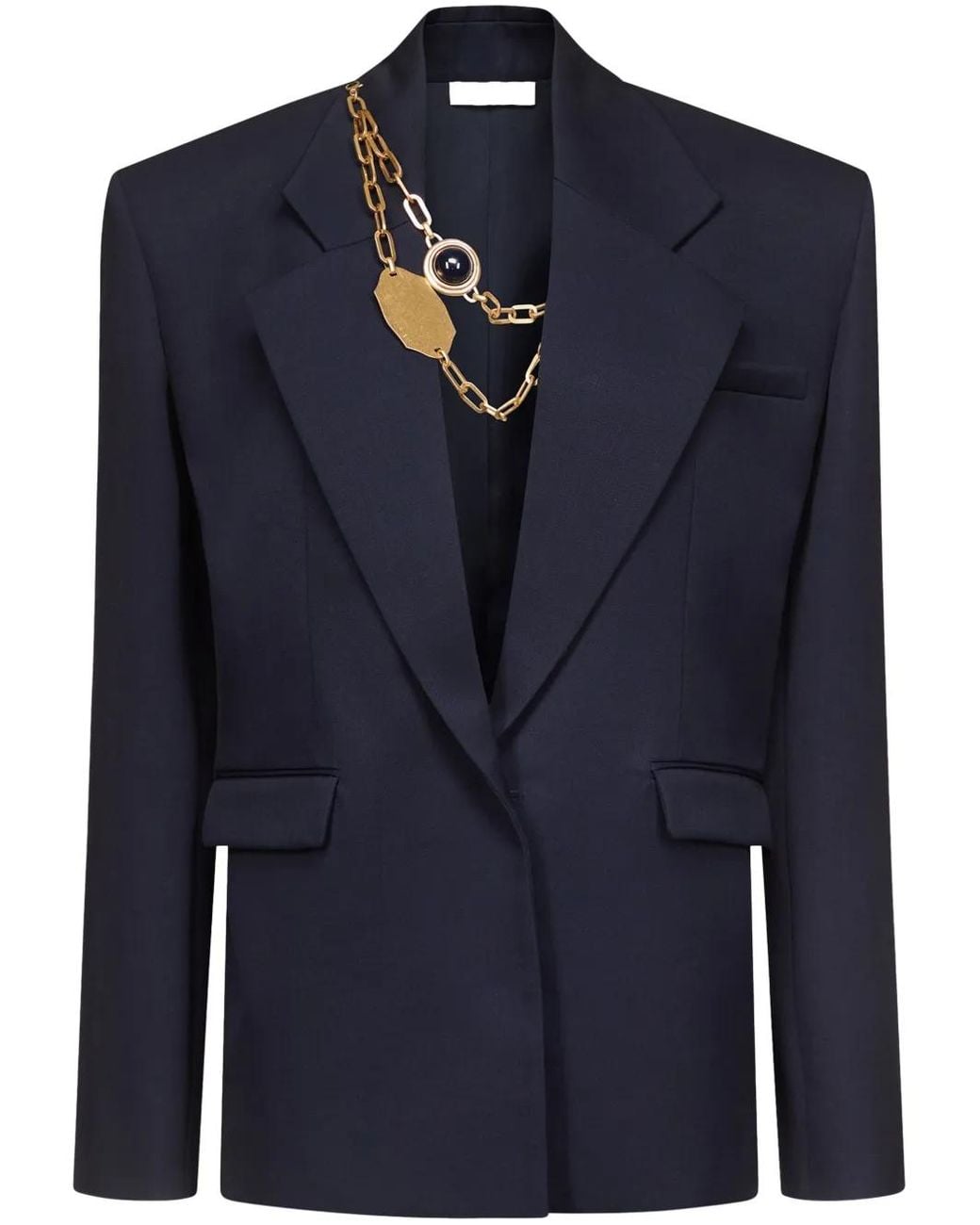 Area Blue Chain-Detailing Blazer