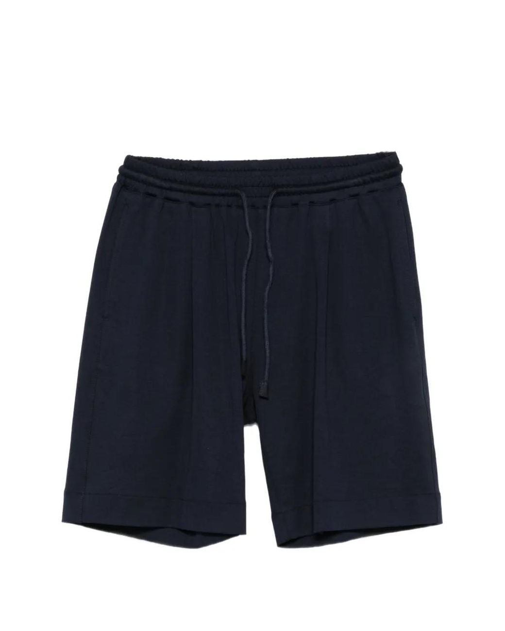 Gran Sasso Blue Drawstring-Waistband Shorts for men