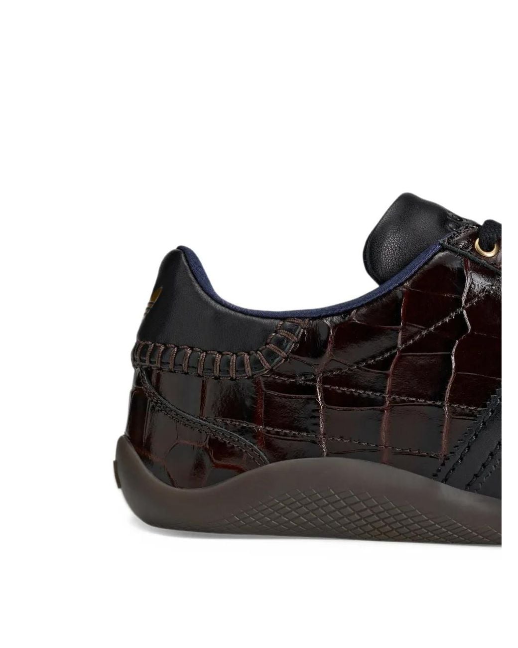 Wales Bonner Black Xadidas Originals Karintha Croc-Embossed Leather Sneakers for men