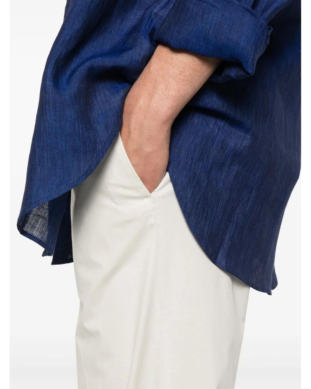 Corneliani White Straight-Leg Trousers for men