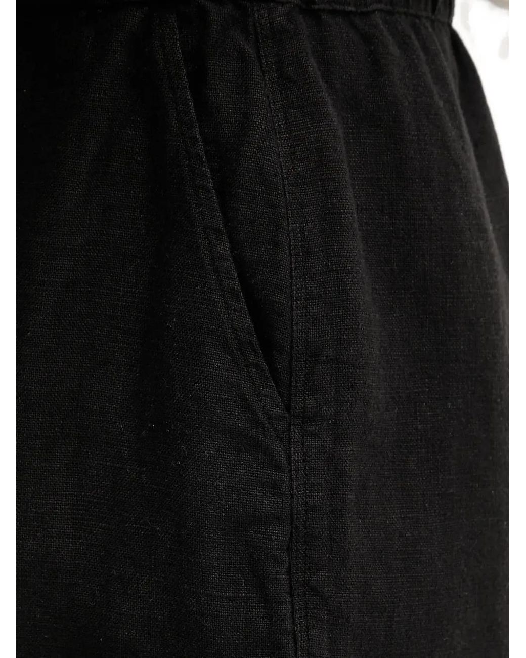 Mos Mosh Black Mmemmie Elasticated Linen Shorts