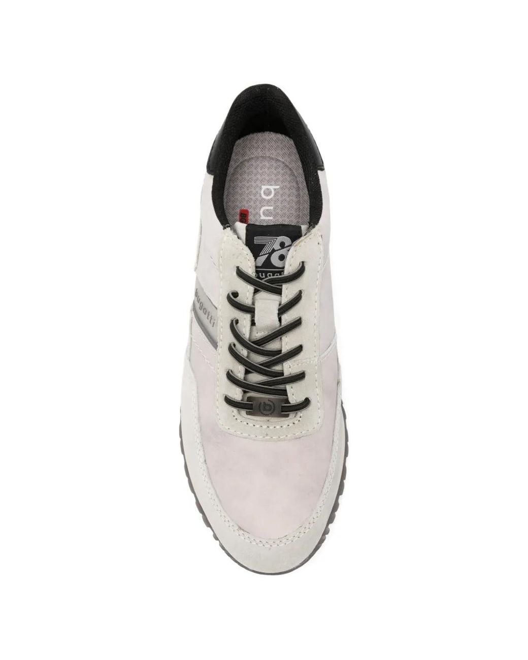 Bugatti White Panelled Suede Sneakers for men