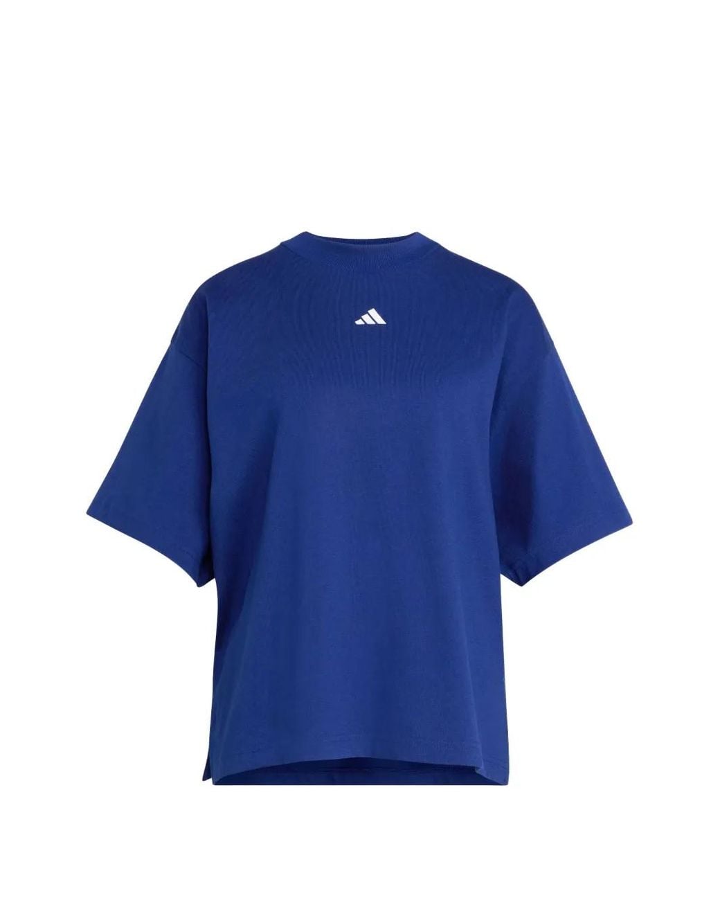 Adidas Blue 3-Stripes Studio T-Shirt