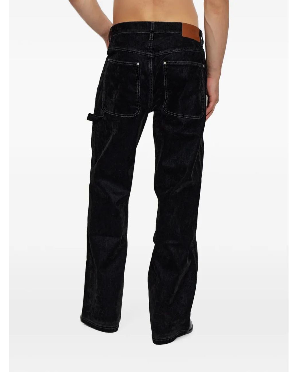 Amiri Black Logo-Patch Jeans for men
