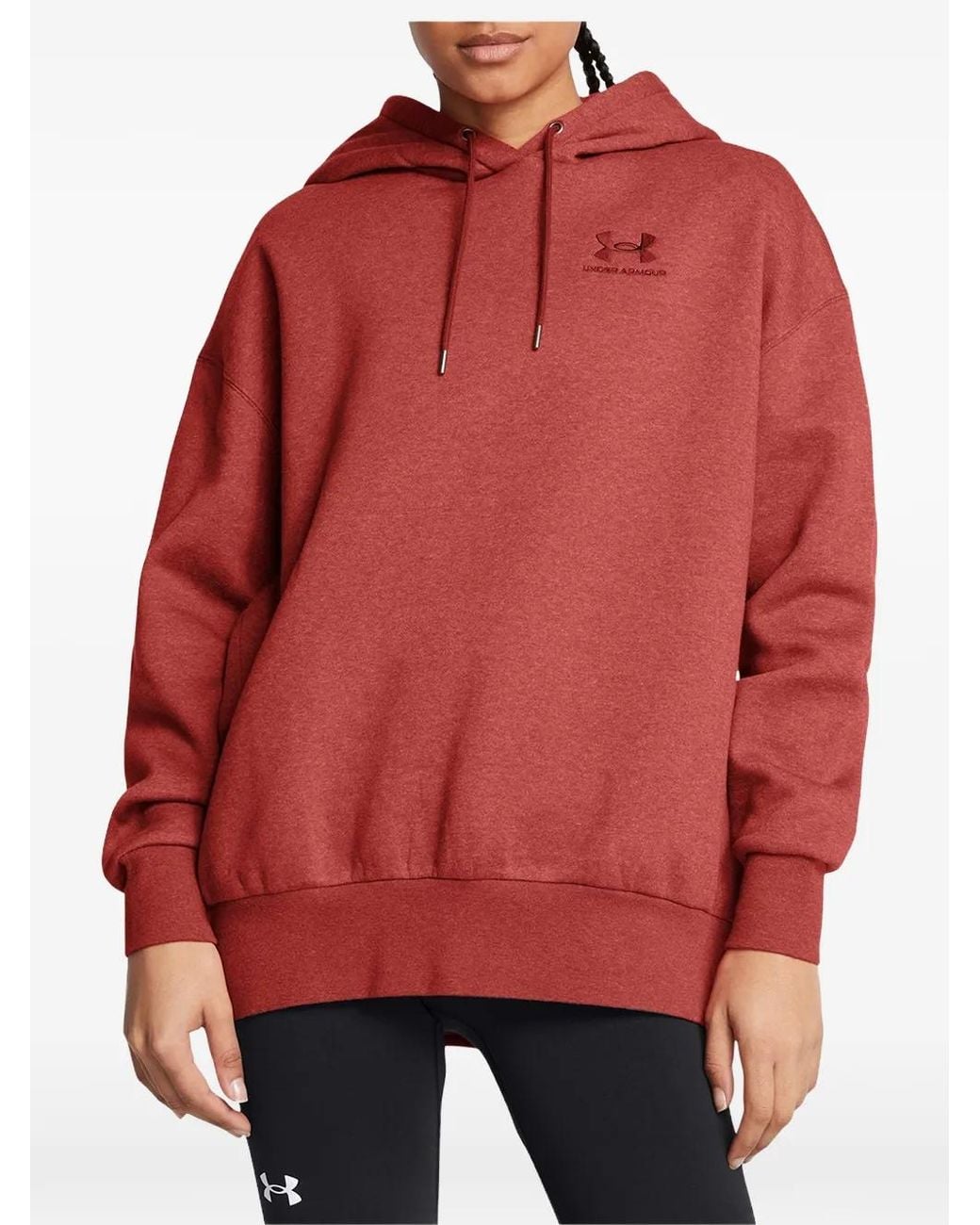Under Armour Red Icon Fleece Hoodie