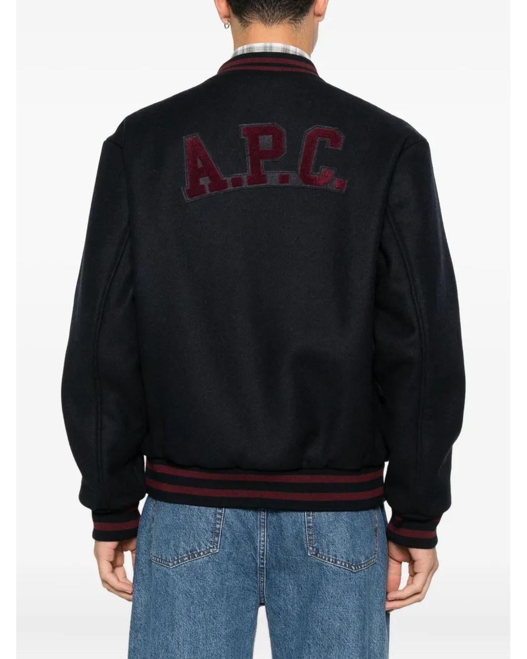 Chaqueta A Rayas Con Bolsillo A.P.C. de hombre de color Black