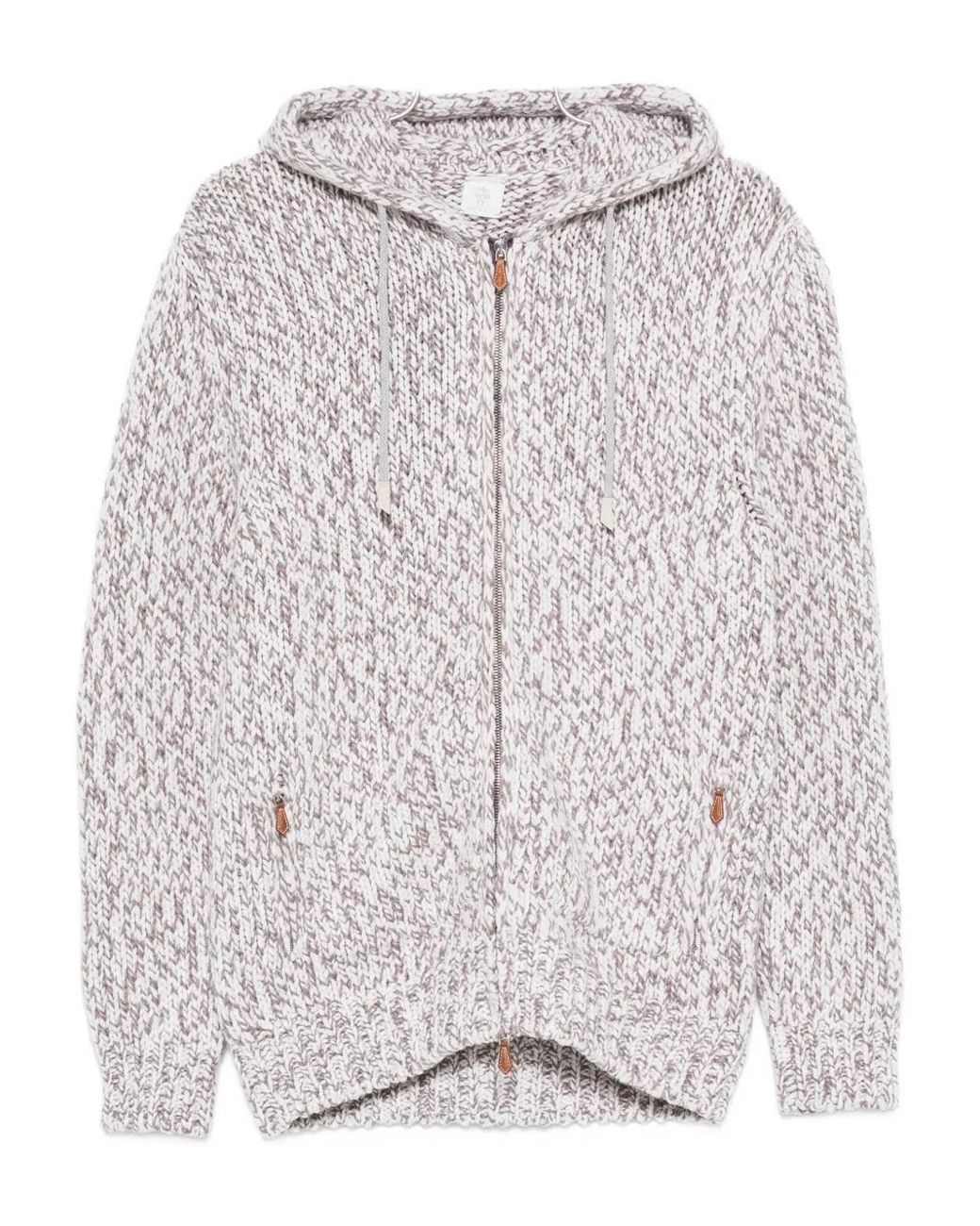 Eleventy Gray Zip-Up Hoodie for men