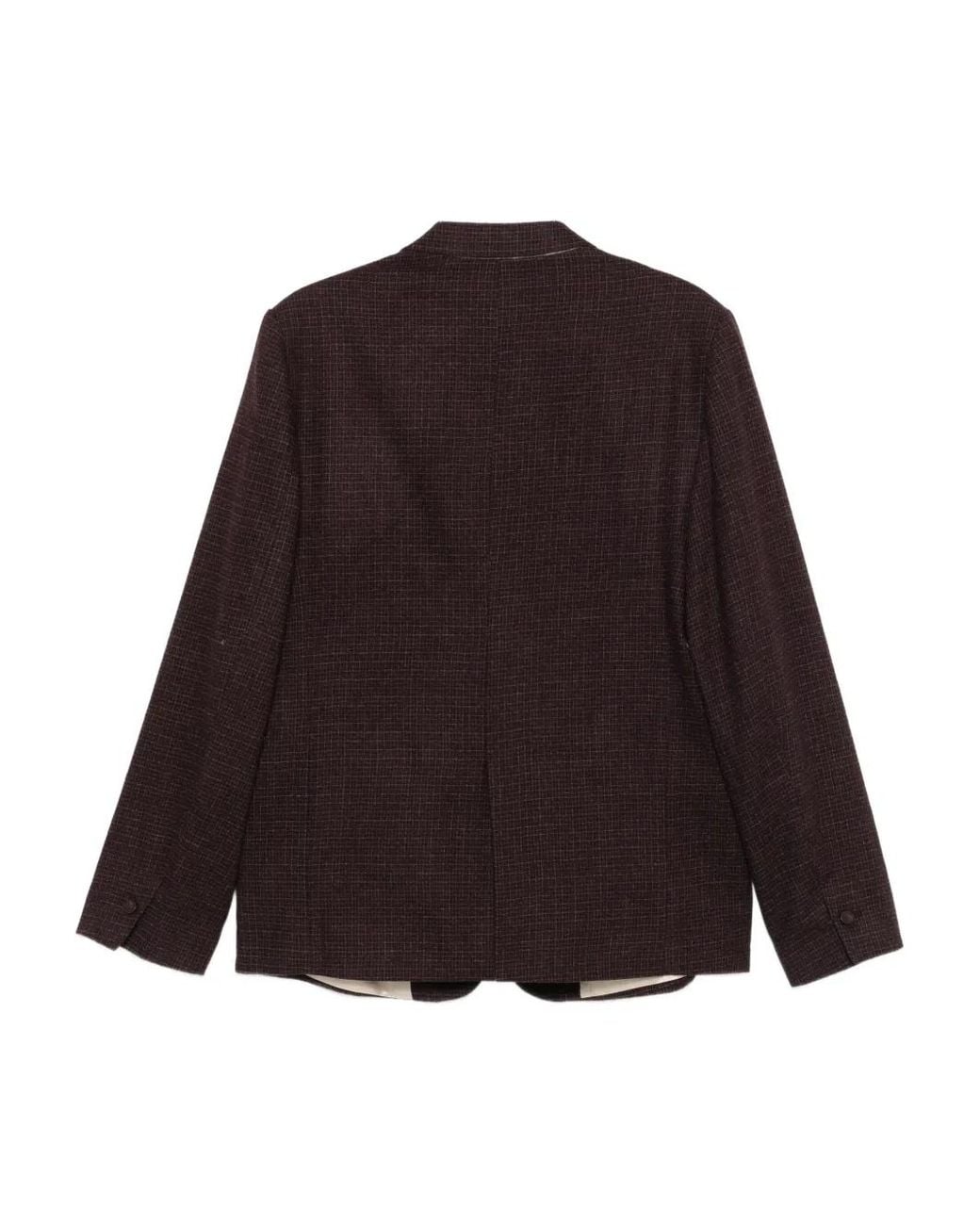 Alysi Brown Checked Blazer