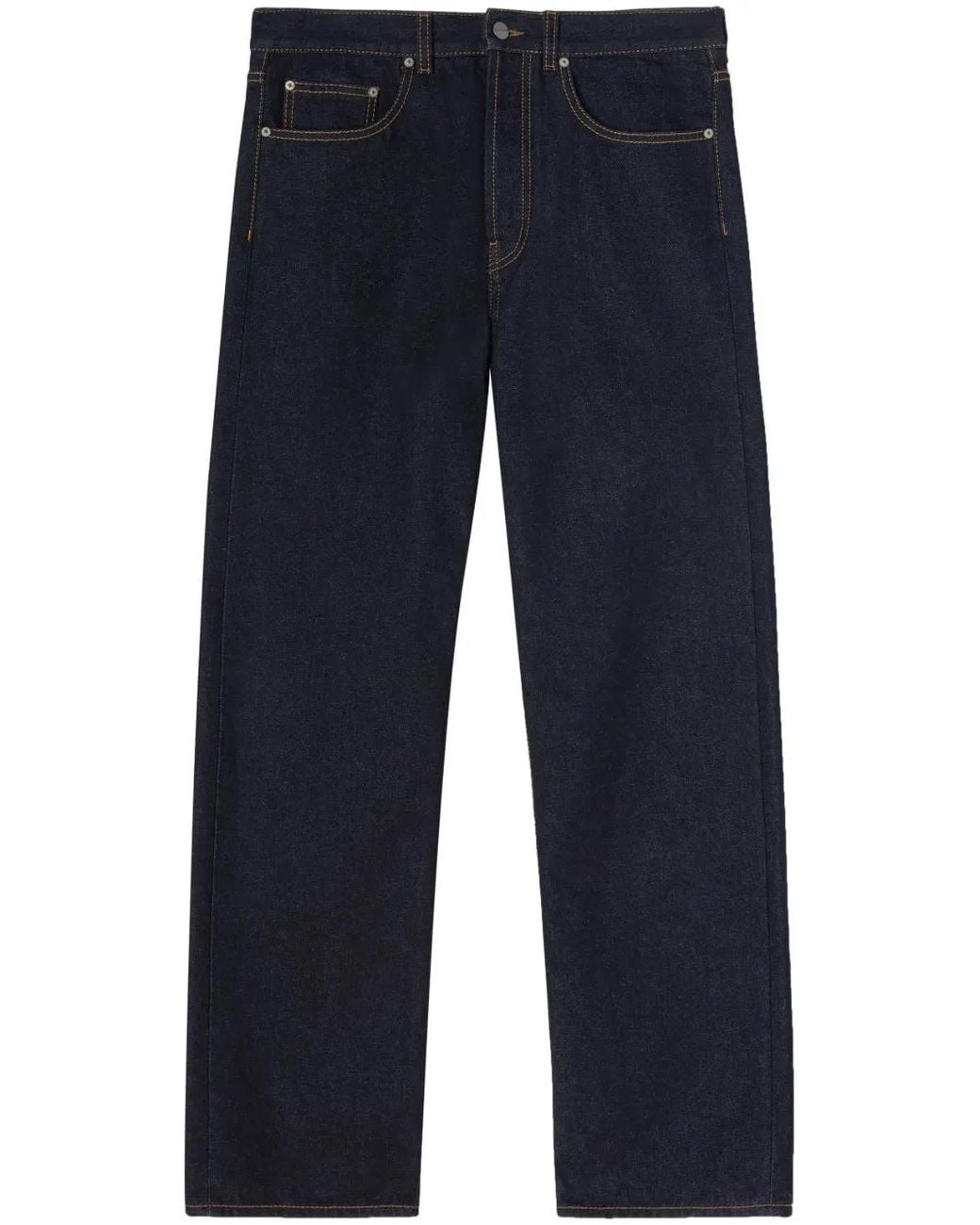 Palm Angels Blue Logo-embroidered Denim Jeans for men