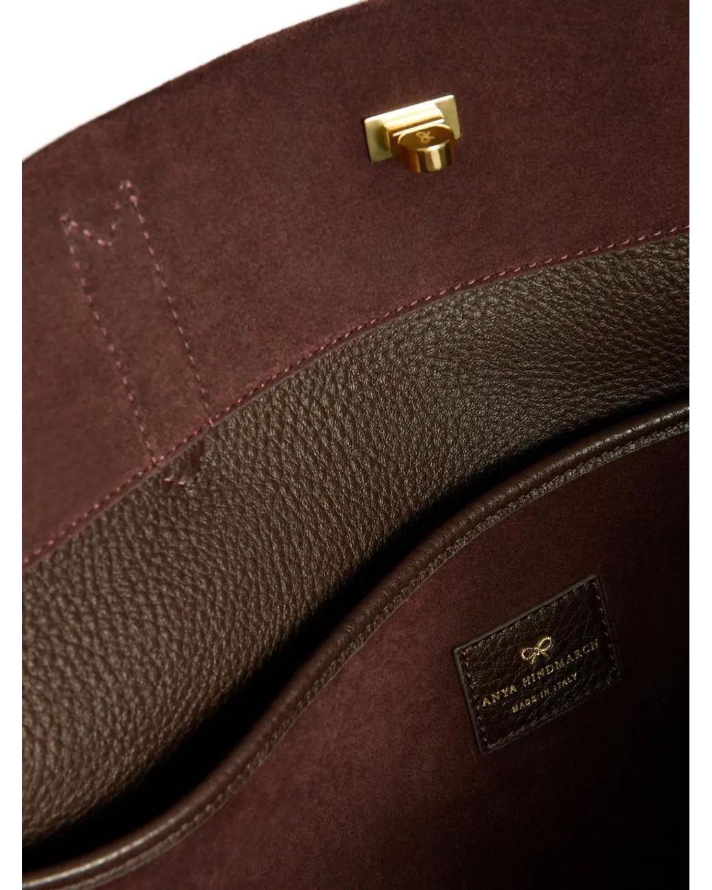 Anya Hindmarch Brown Mortimer Whipstitch-Trim Tote Bag