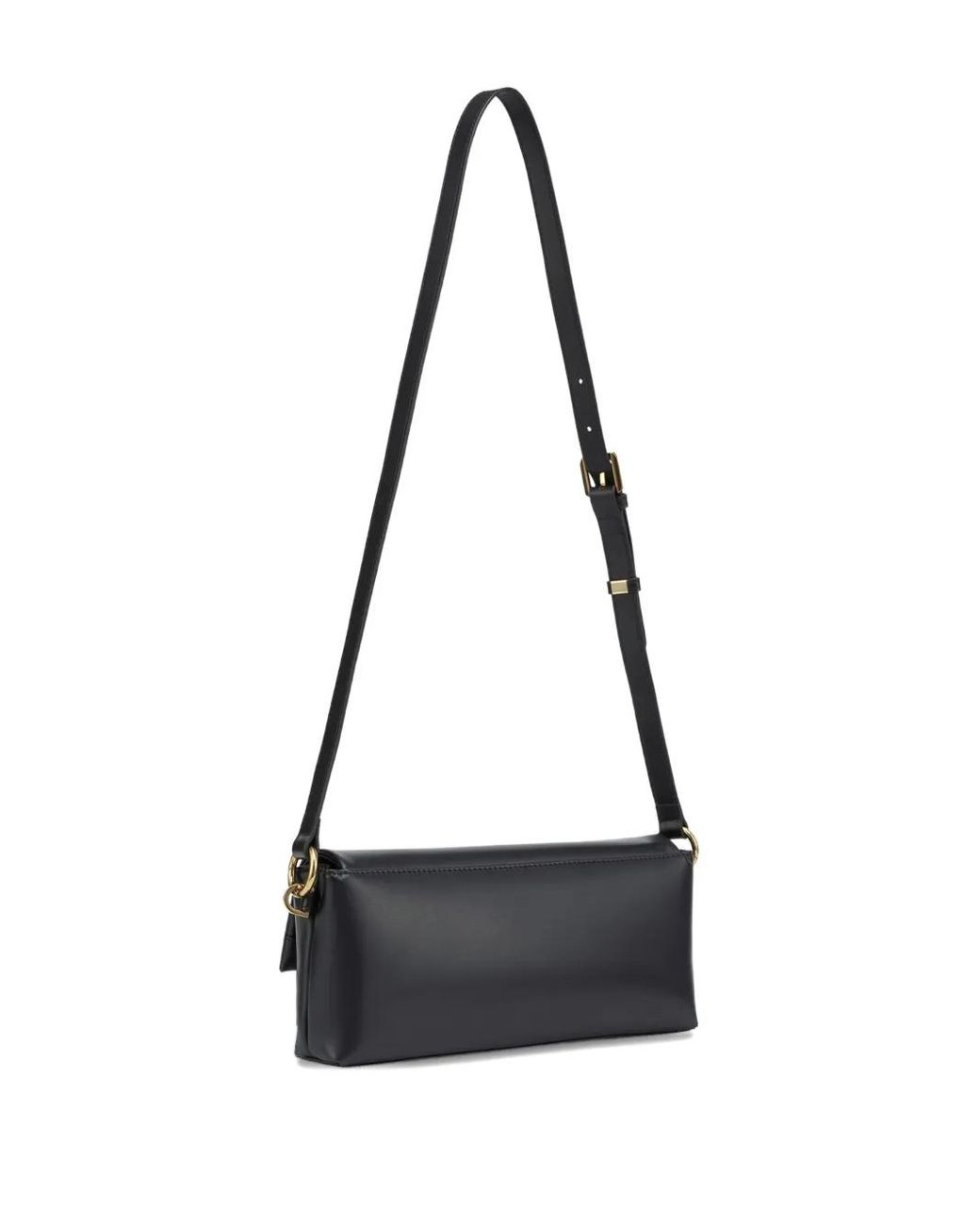 POTAMY White Medium Laconic Shoulder Bag