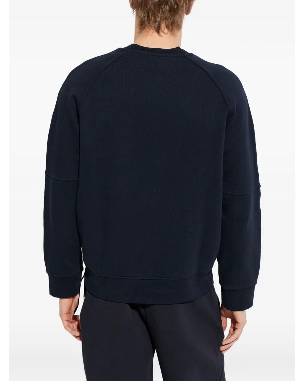Emporio Armani Blue Sweat À Col Rond for men