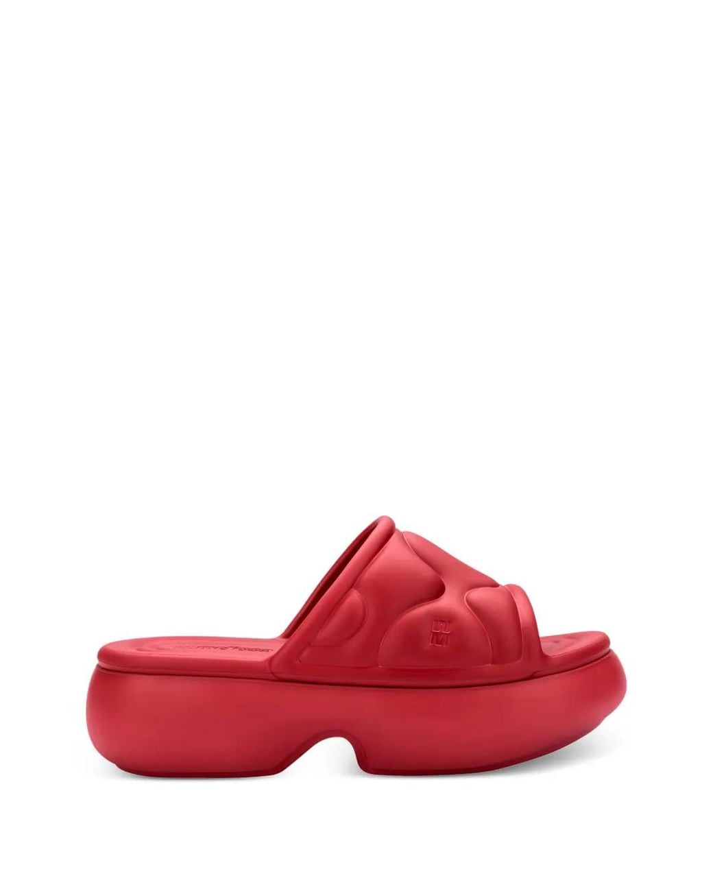 Melissa Red Free Puff Platform Slides