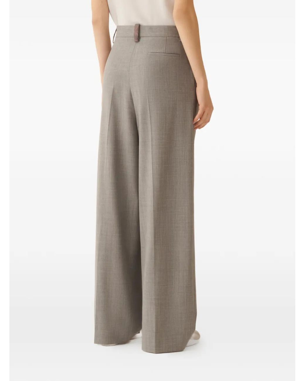 Fabiana Filippi Gray Pleated Tailored Trousers