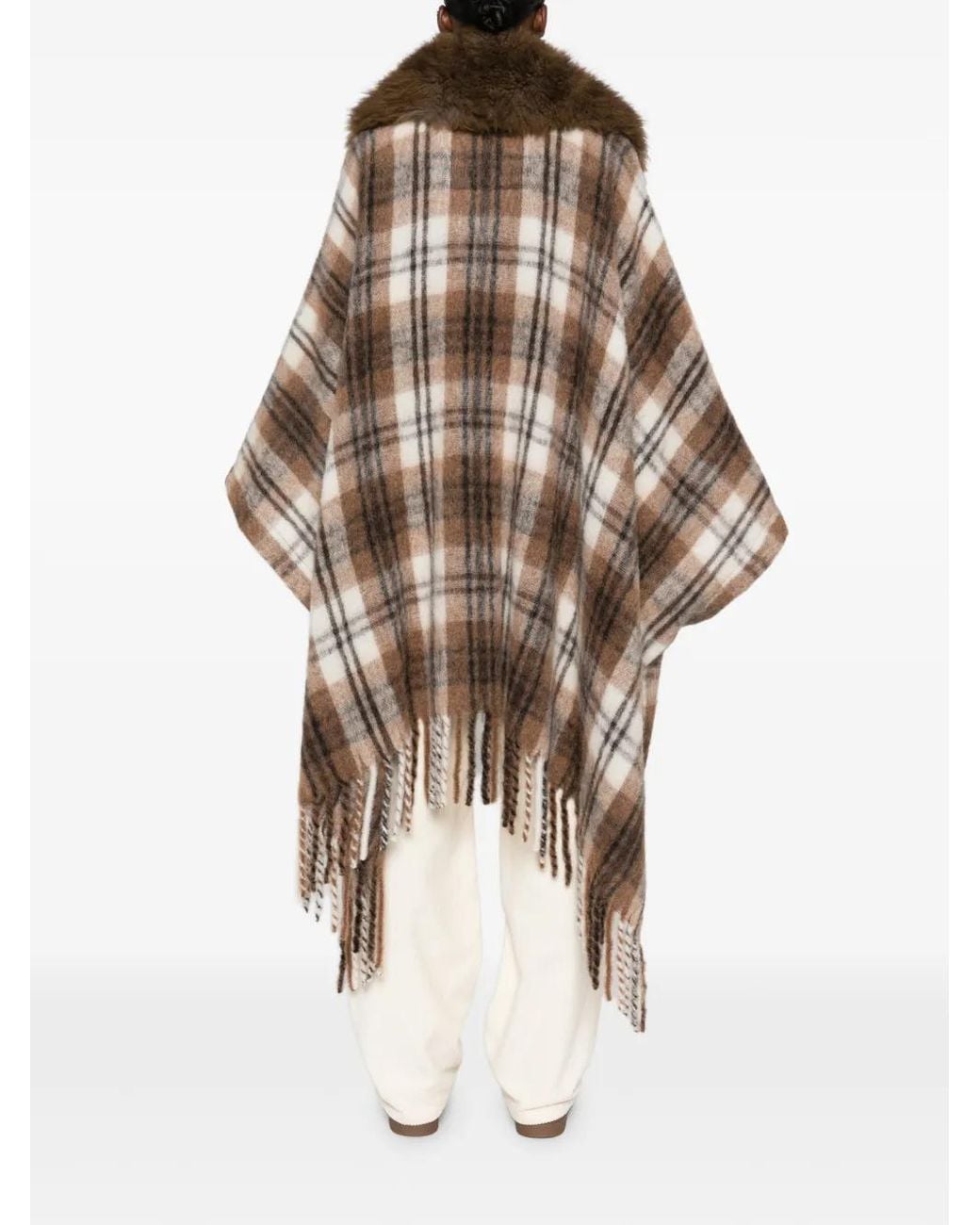 Moncler Multicolor Cape À Carreaux