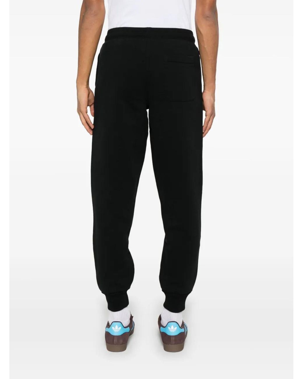 AMI Black Ami De Coeur-Motif Track Pants