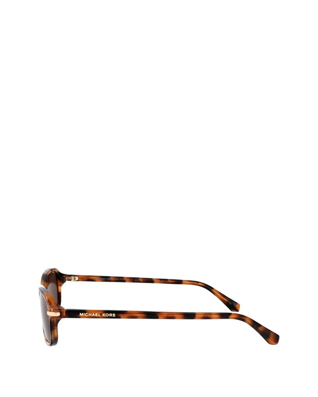 Michael Kors Brown Agra Rectangle-Frame Sunglasses