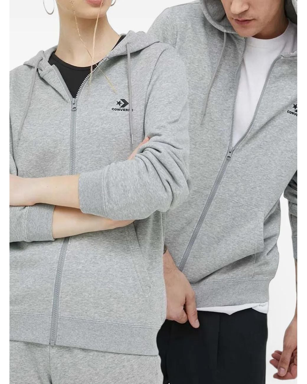 Converse Gray Zip-Up Hoodie