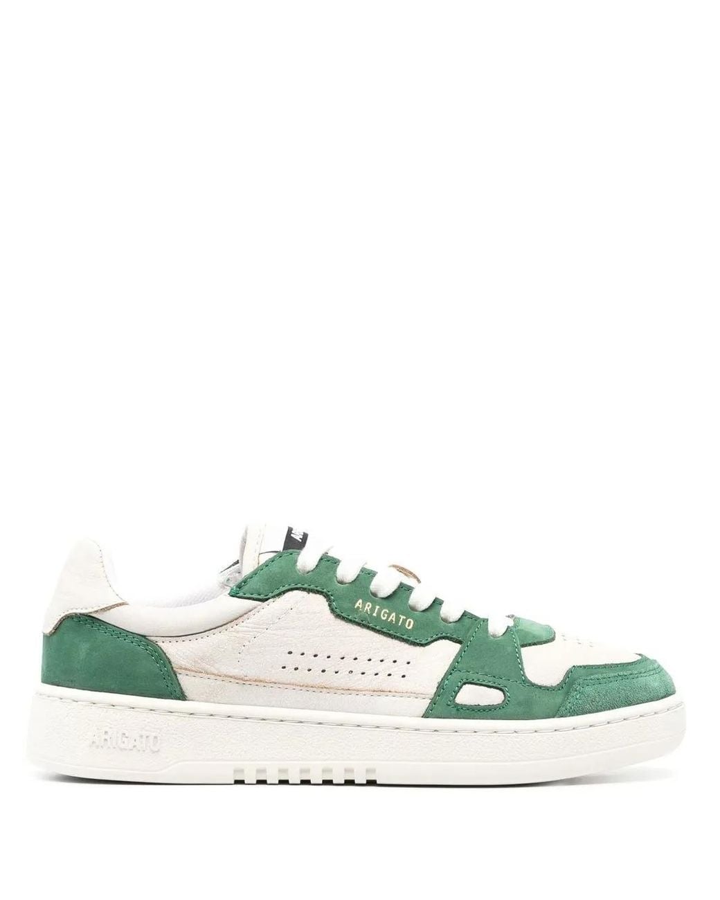 Axel Arigato Green Low-Top Sneakers With Smooth And Suede Leather Panels