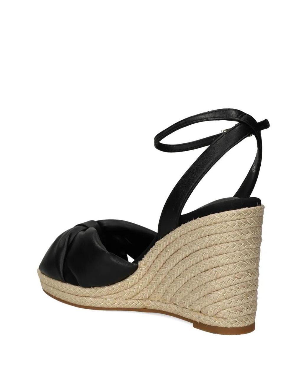 Tommy Hilfiger ノットディテール ウェッジサンダル Black