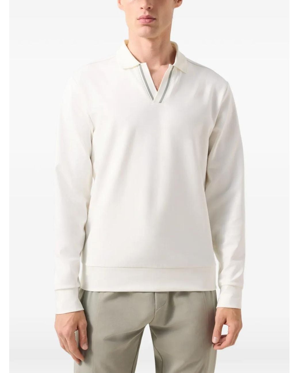 Bogner White Sweat Cajus À Bords Rayés for men