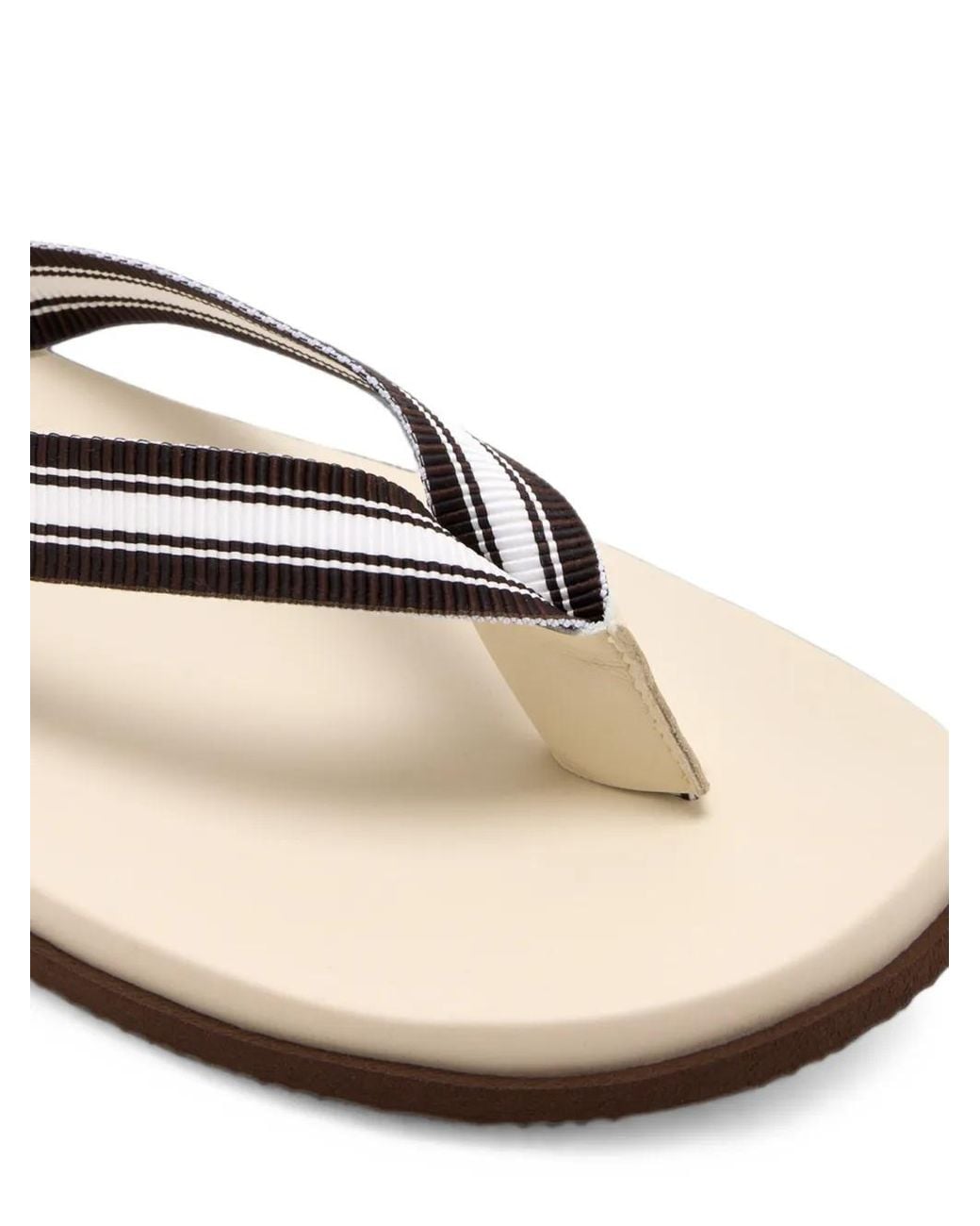 Brunello Cucinelli White Pool Sandals for men
