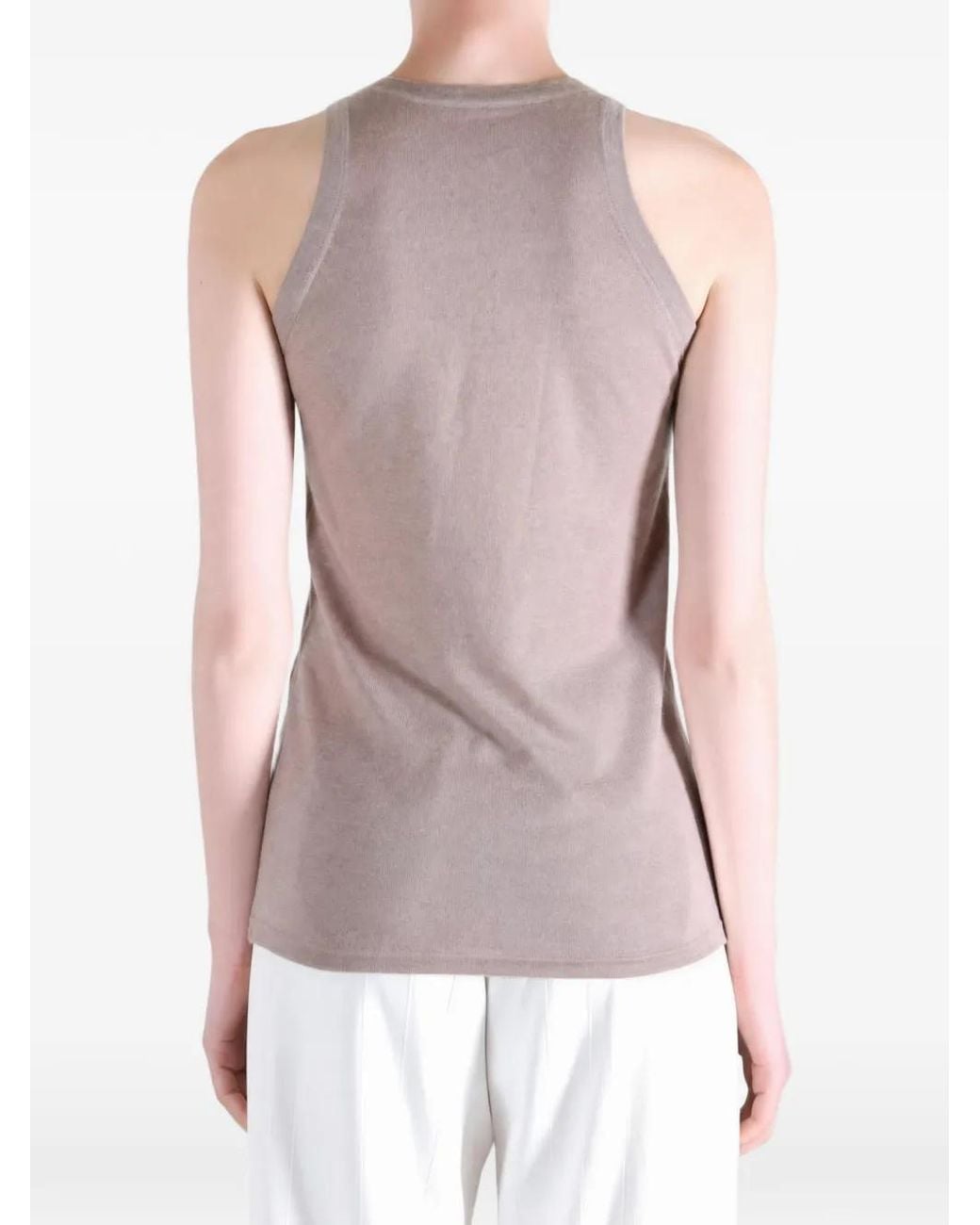 Frenckenberger Pink Fine-Knit Racerback Tank Top