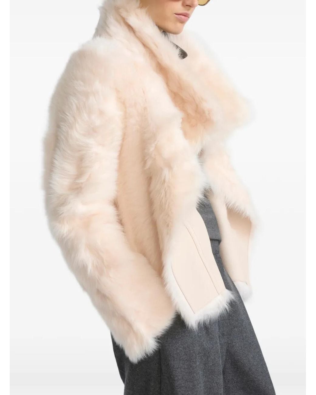 Yves Salomon White Veste Toscana