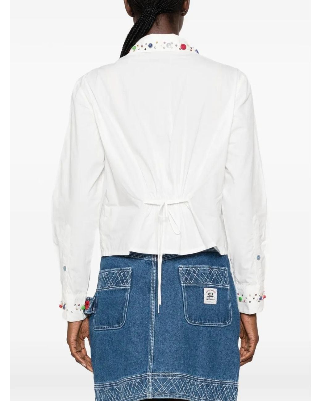 Camicia Button Jar di Bode in White