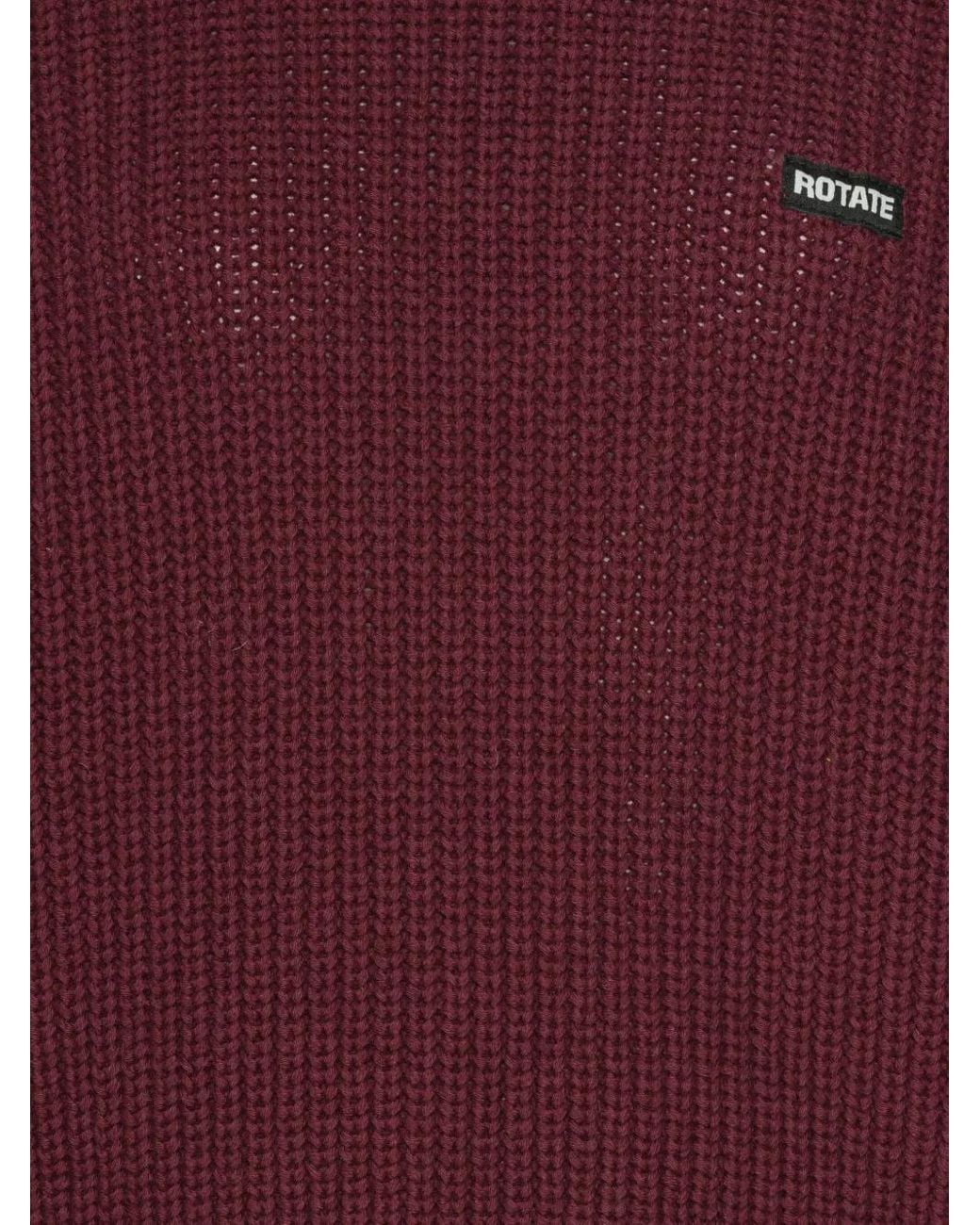 ROTATE BIRGER CHRISTENSEN Red Pullover Mit Rollkragen