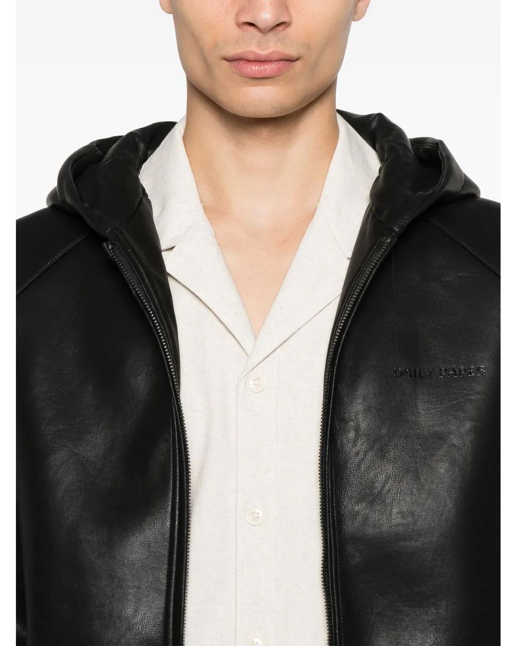 Daily Paper Black Faux-Leather Jacket