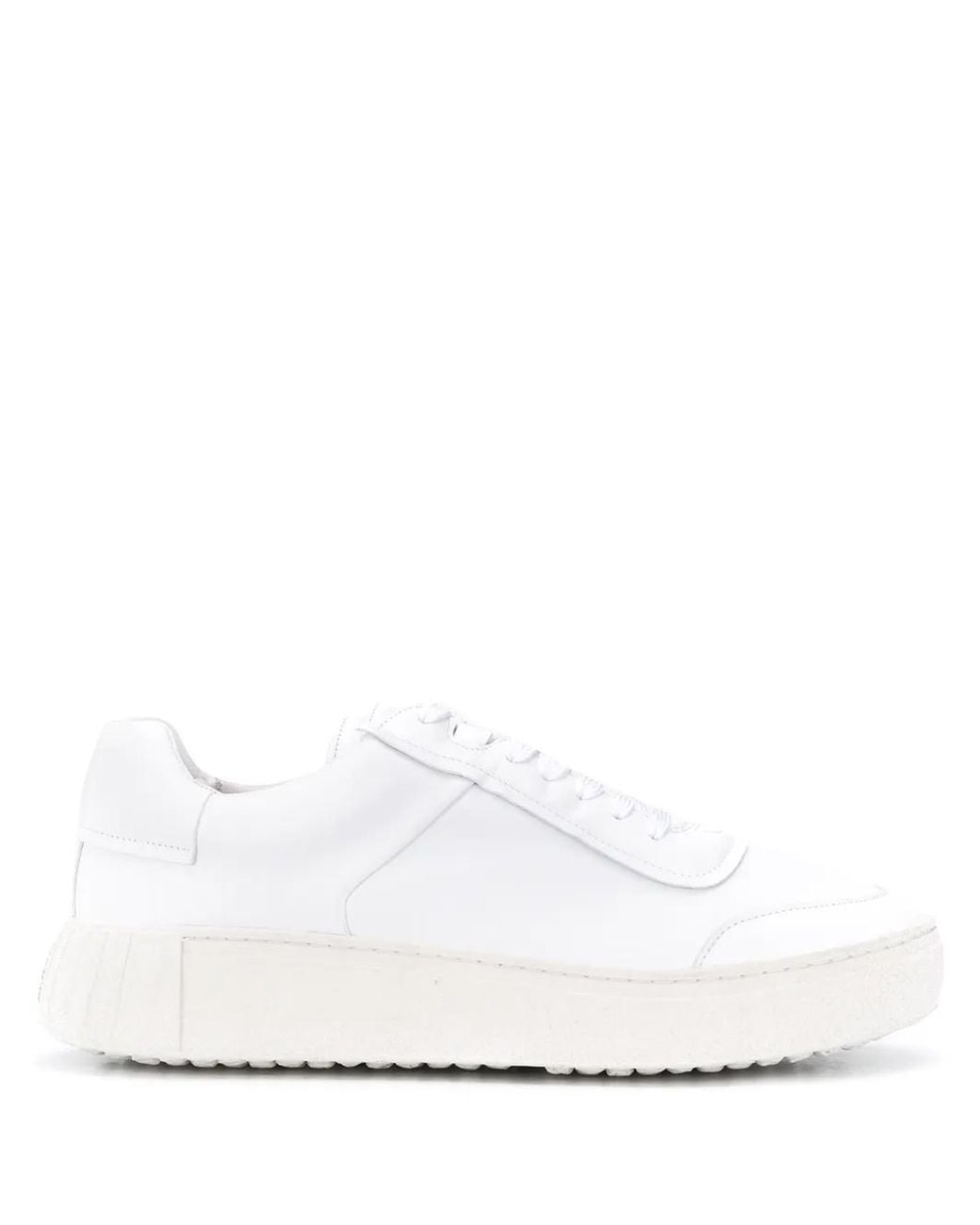 Primury White Low-Top Leather Sneakers for men