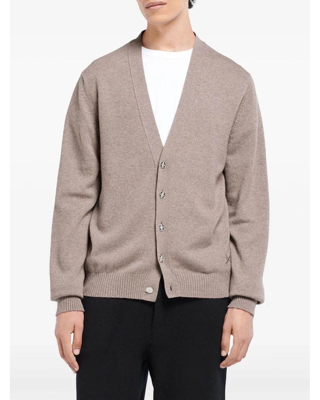 Barrie Gray Logo-Appliqué Cashmere Cardigan for men