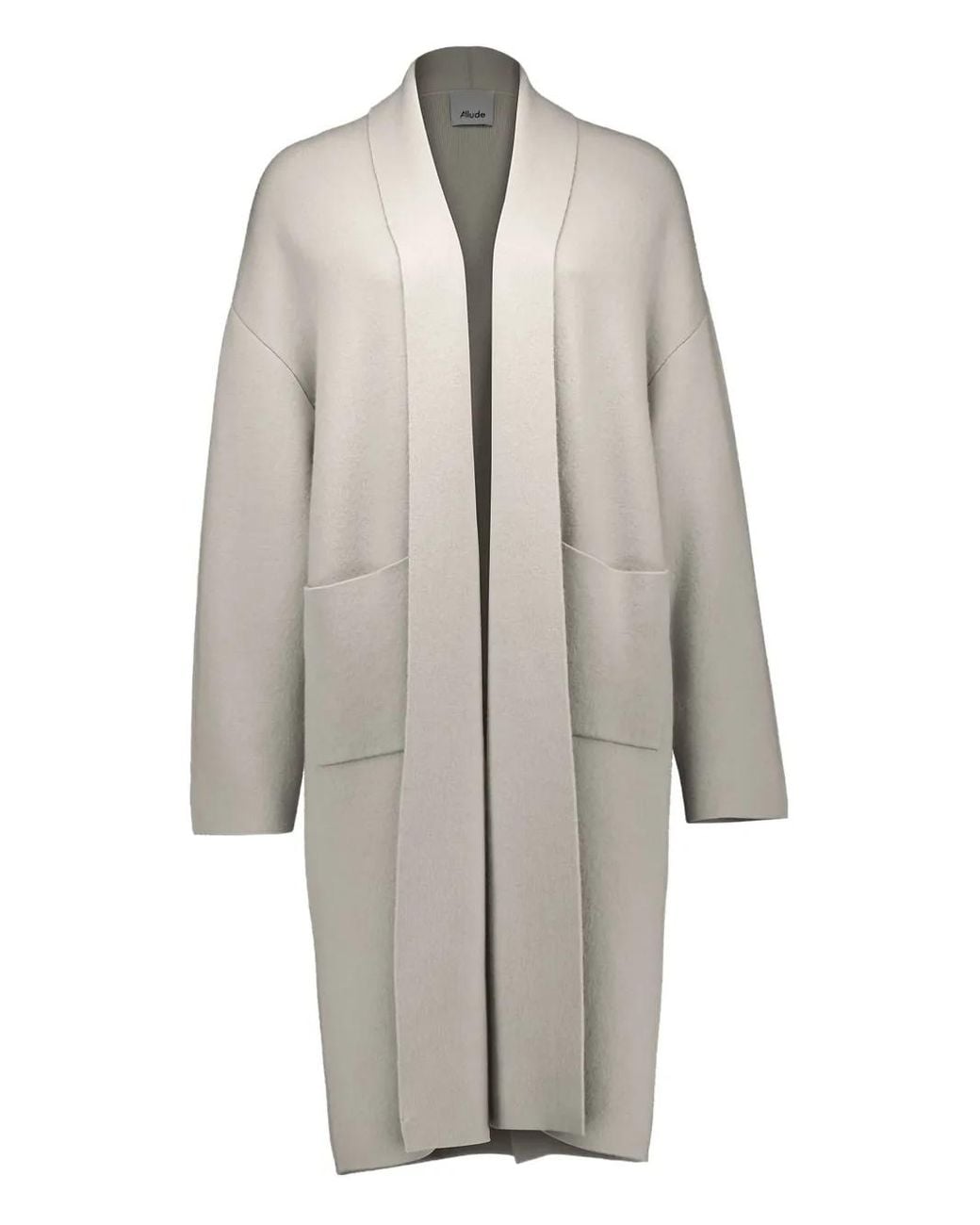 Allude Gray Mantel Mit Aufgesetzten Taschen