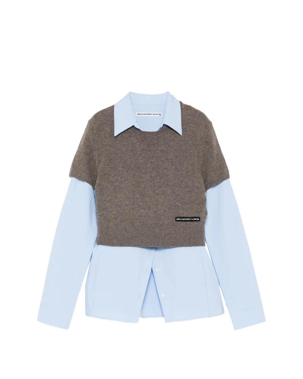 Alexander Wang White Prestyled Knit Vest Shirt