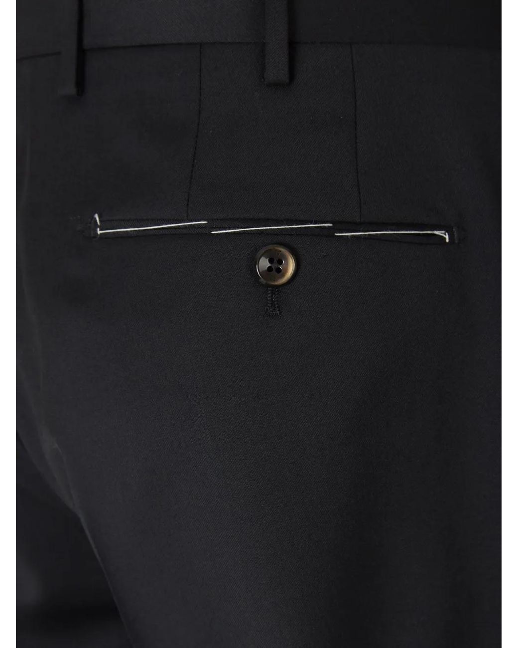 PT Torino Blue Wool Slim-Fit Trousers for men