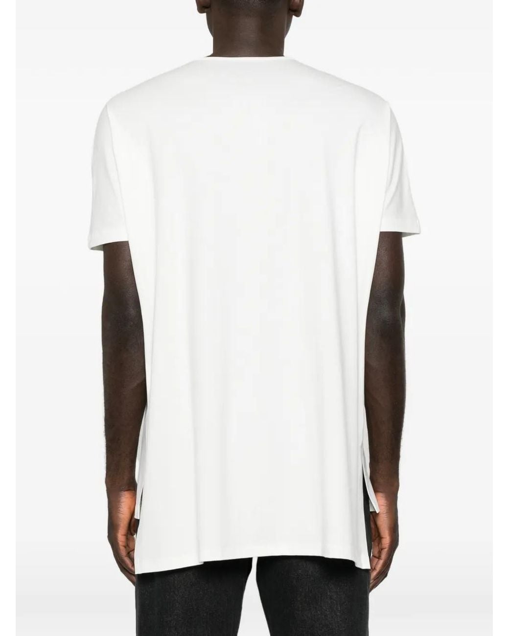 Nomen Nescio White Side-Slit T-Shirt
