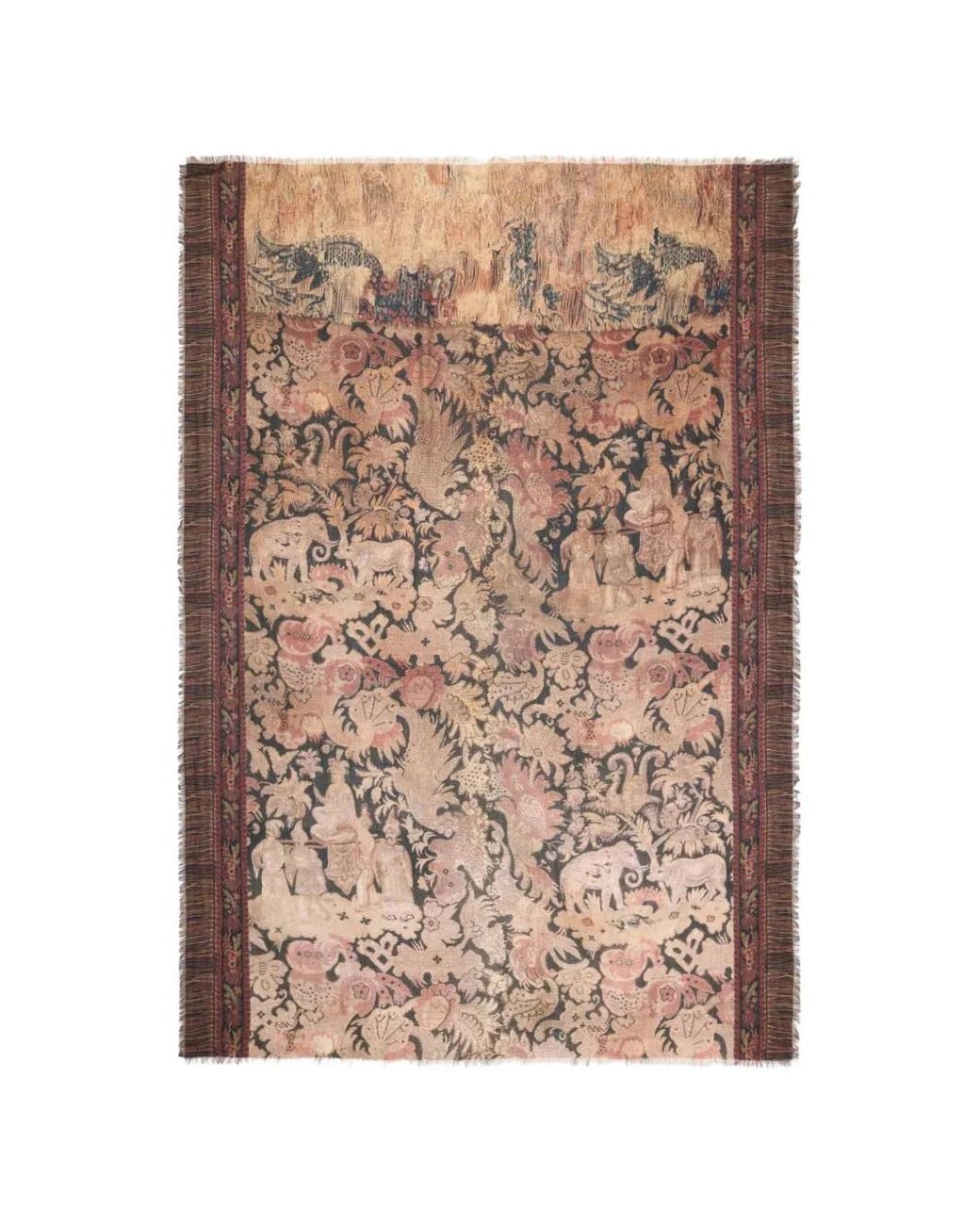 Pierre Louis Mascia Brown Euclidex Shawl Scarf
