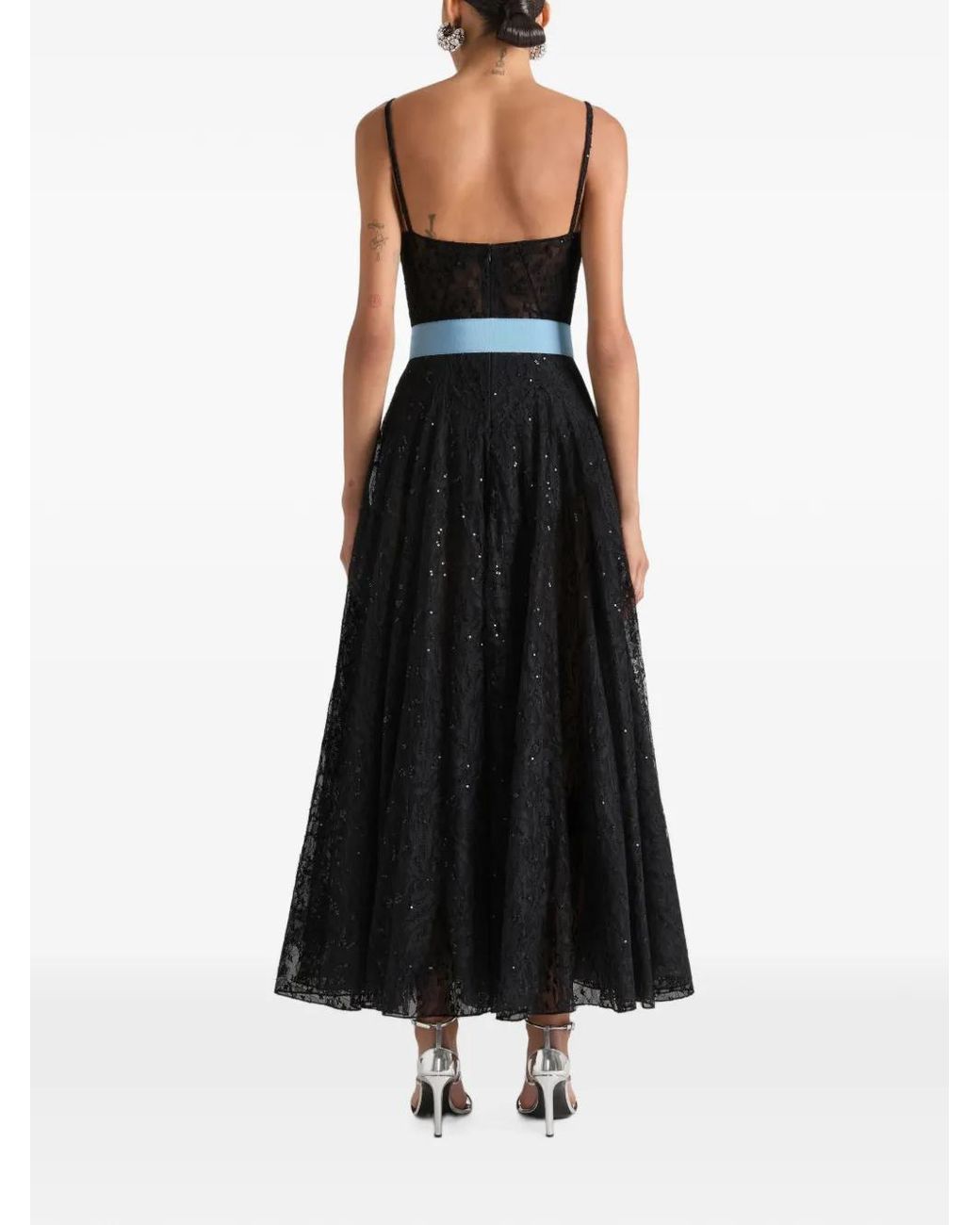 Givenchy Black Sliced Evening Dress