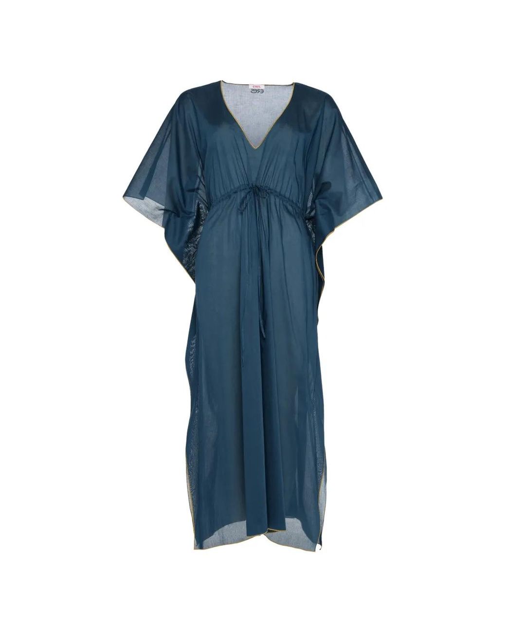 Eres Blue Voilier V-Neck Kaftan Dress
