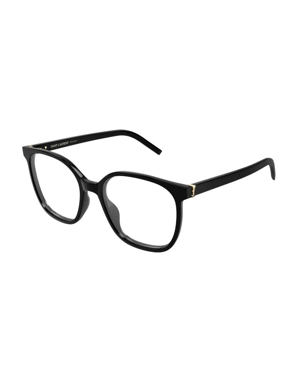 Saint Laurent Black Round-Frame Glasses