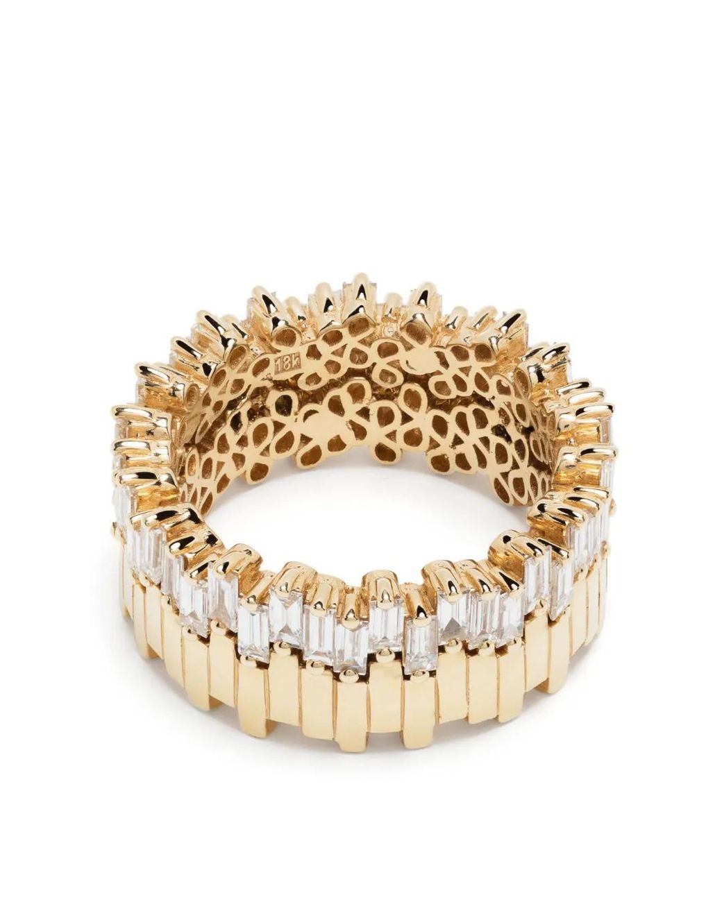 Suzanne Kalan Metallic 18Kt Stacker Eternity Diamond Ring