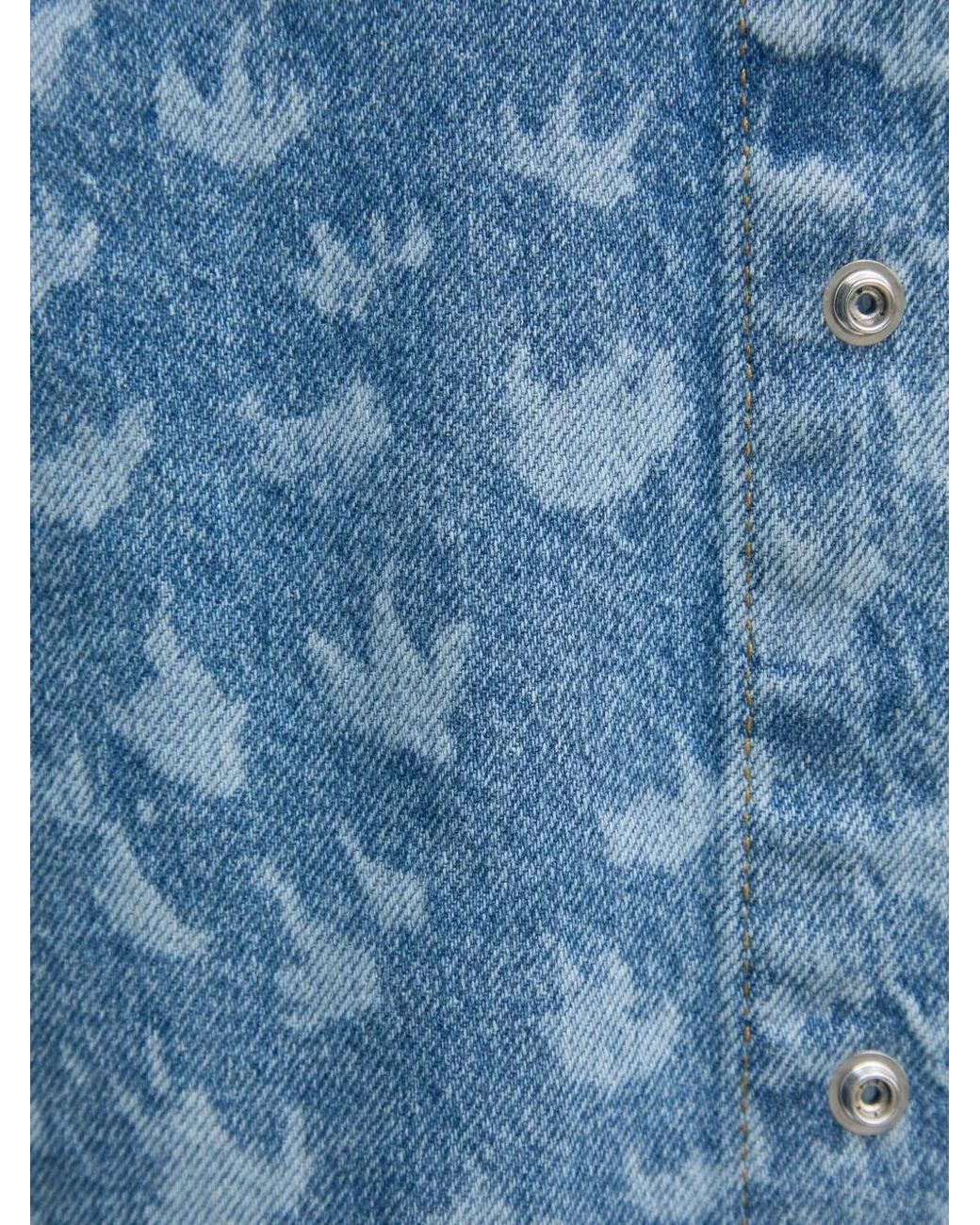 Sisley Blue Laser-Print Denim Shirt